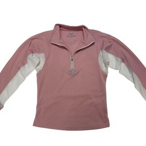Girls TuffRider Size M Petal Pink Ventilated Technical Riding Shirt Horseback
